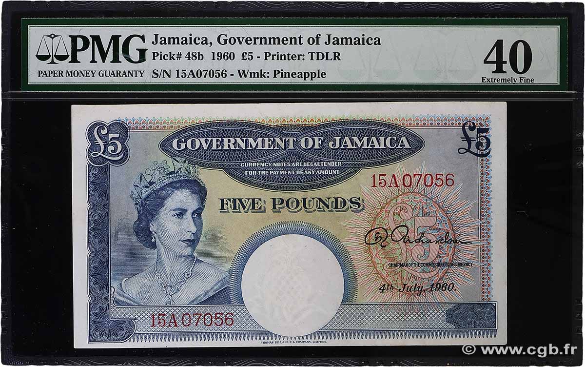 5 Pounds JAMAÏQUE 1960 P.48b TTB+
