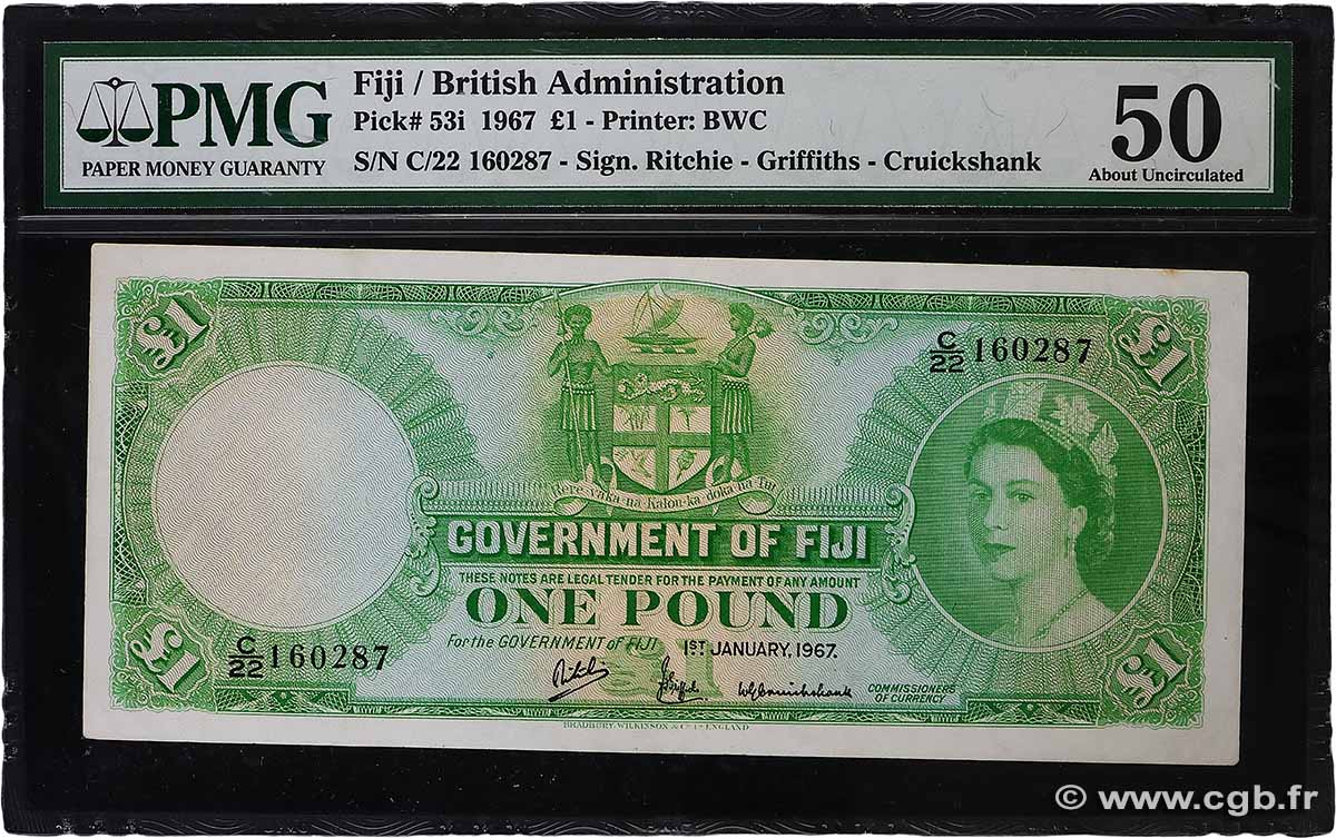 1 Pound FIJI 1967 P.053i XF+