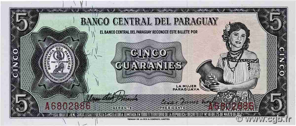 5 Guaranies PARAGUAY 1963 P.195a pr.NEUF