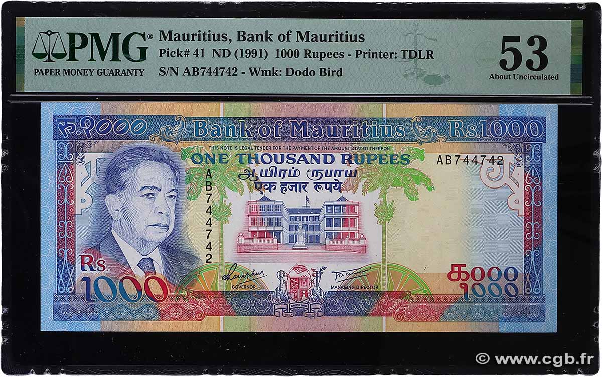 1000 Rupees ÎLE MAURICE 1991 P.41 SUP+