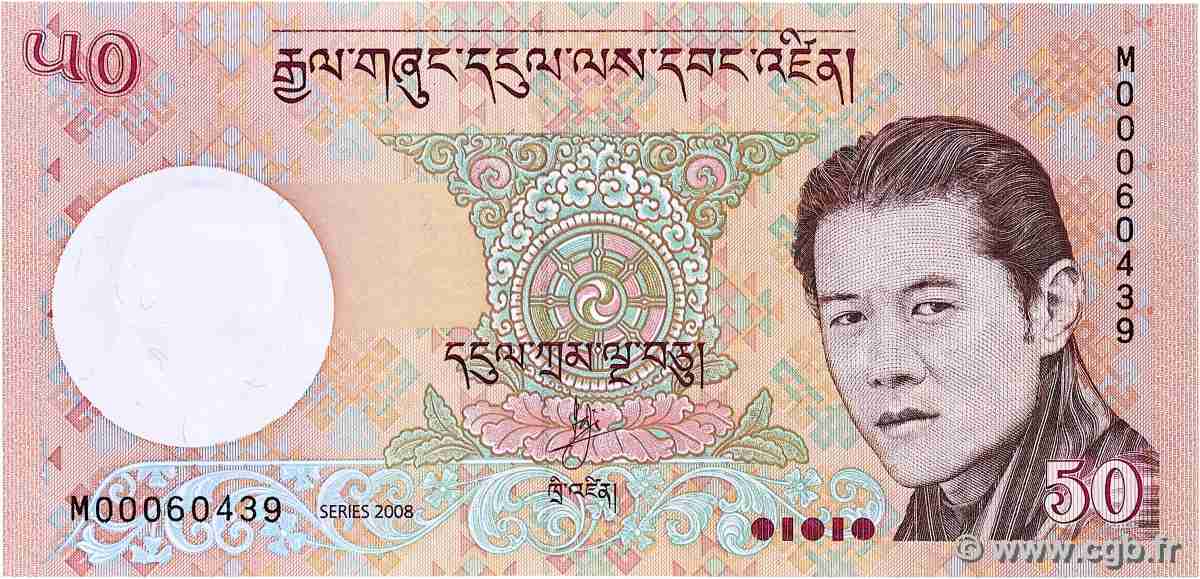 50 Ngultrum BHOUTAN 2008 P.31a NEUF