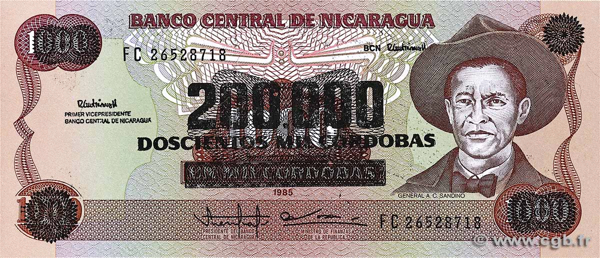1000 Cordobas Fauté NIKARAGUA 1990 P.162 ST