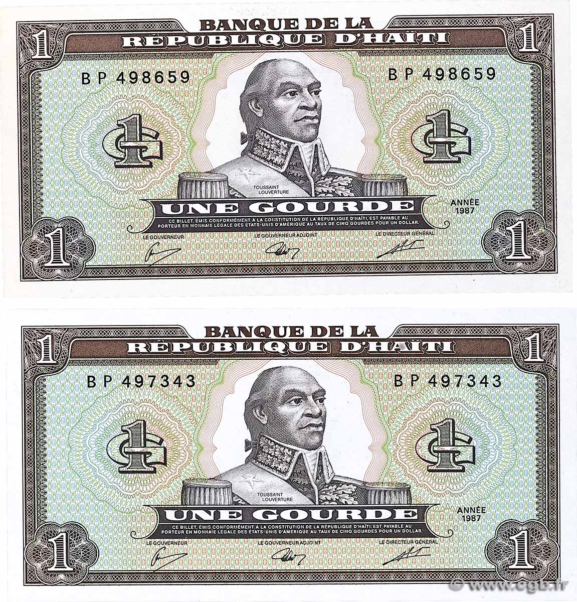 1 Gourde Lot HAÏTI 1987 P.245a pr.NEUF