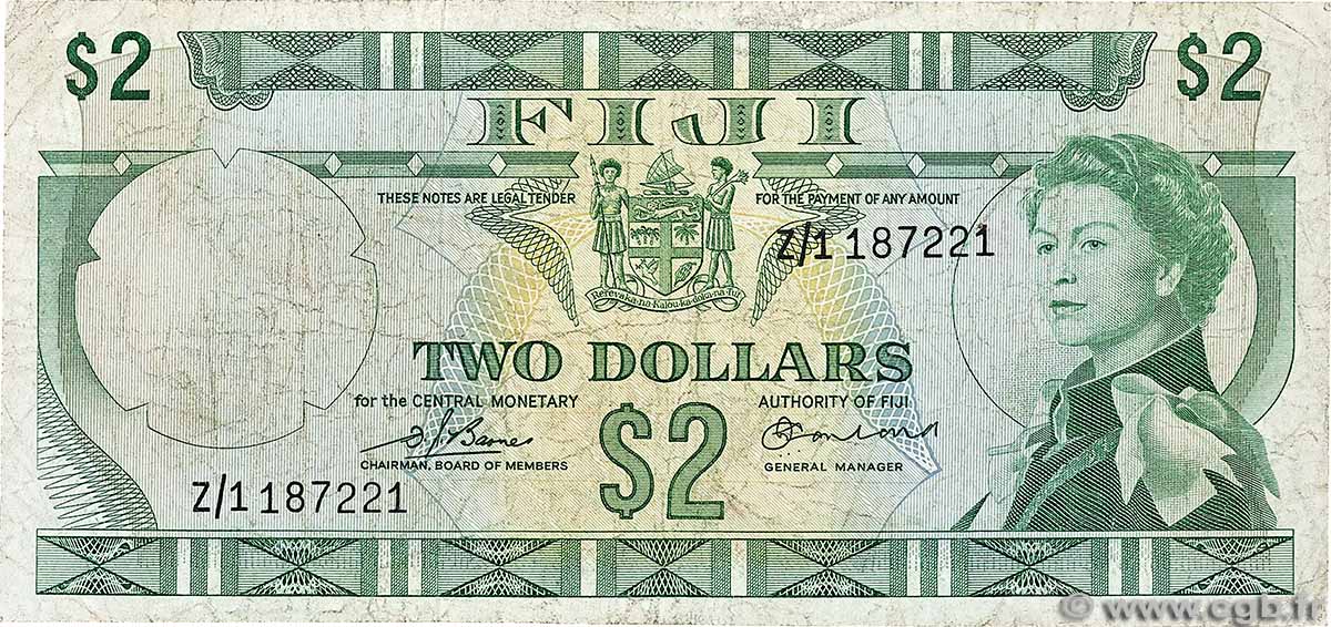 2 Dollars Remplacement FIYI 1974 P.072br RC+