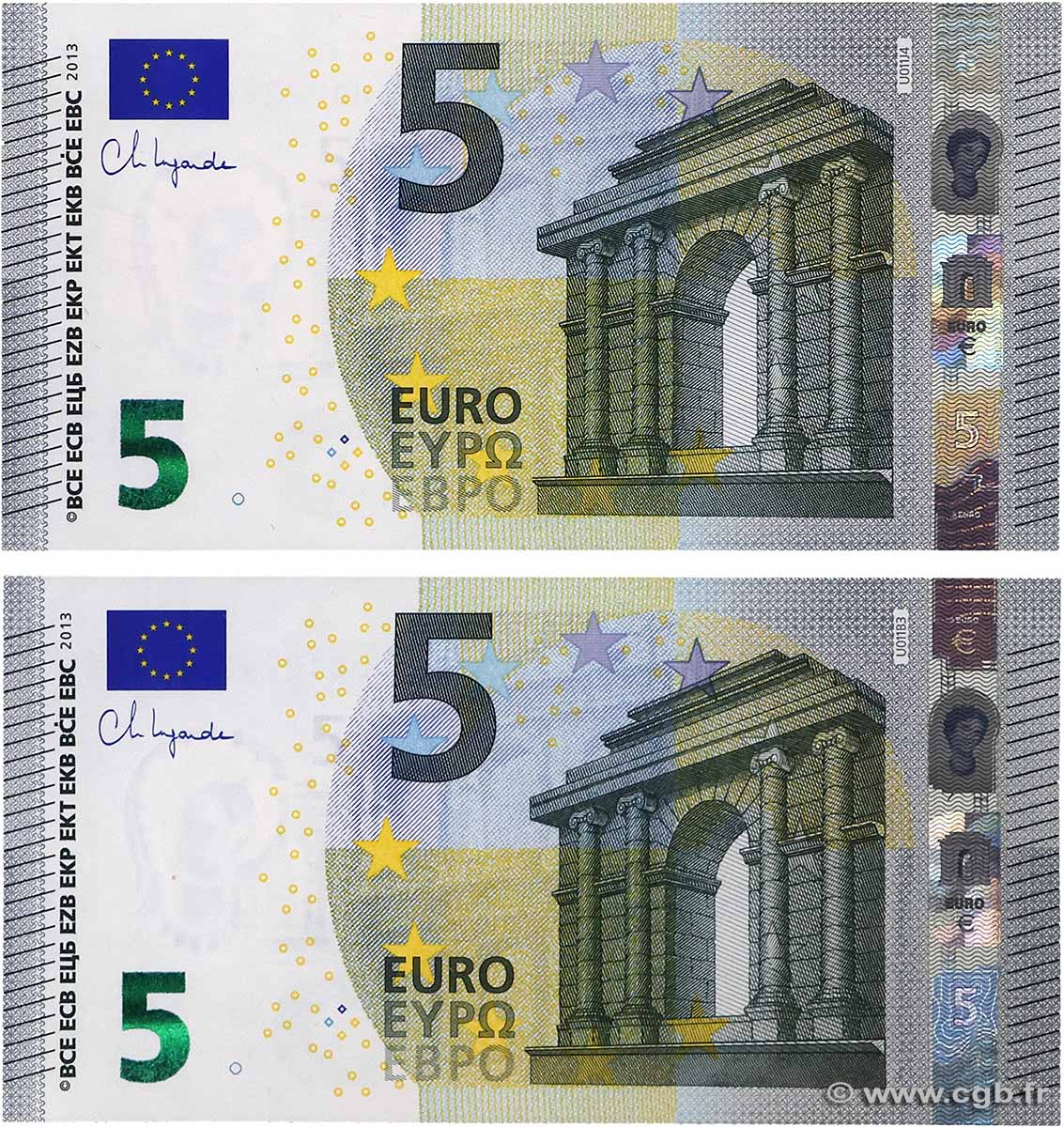 5 Euro Numéro spécial EUROPA 2013 P.26u UNC