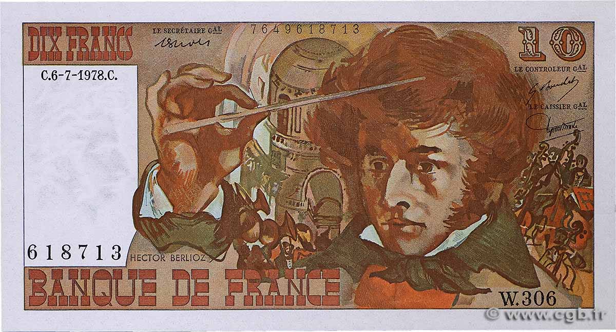 10 Francs BERLIOZ FRANCE 1978 F.63.25W306 UNC-
