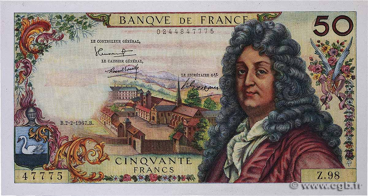50 Francs RACINE FRANCE 1967 F.64.09 UNC-