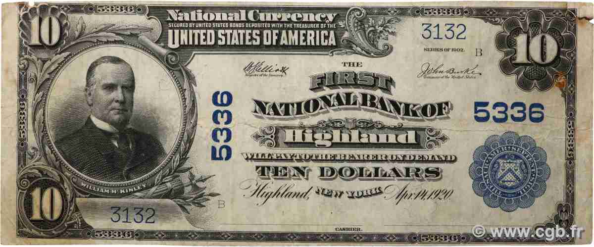 10 Dollars VEREINIGTE STAATEN VON AMERIKA 1920 Fr.624 S