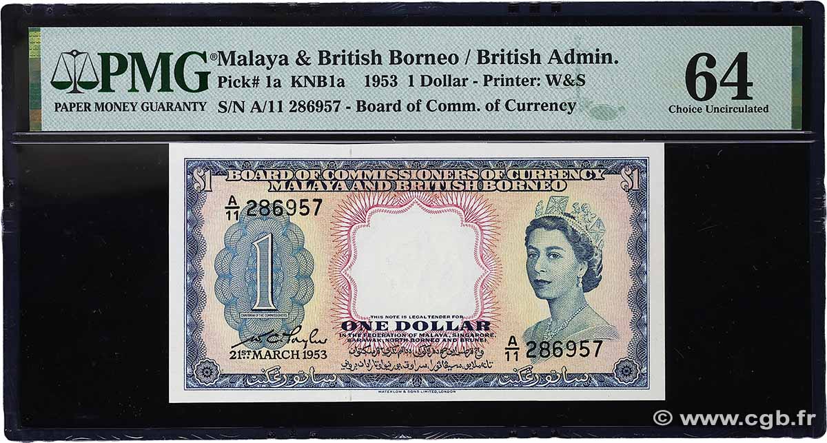 1 Dollar MALAISIE et BORNEO BRITANNIQUE 1953 P.01a pr.NEUF