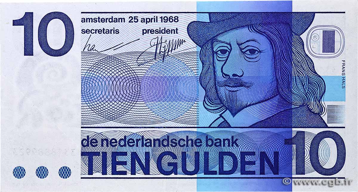 10 Gulden PAYS-BAS 1968 P.091b TTB+