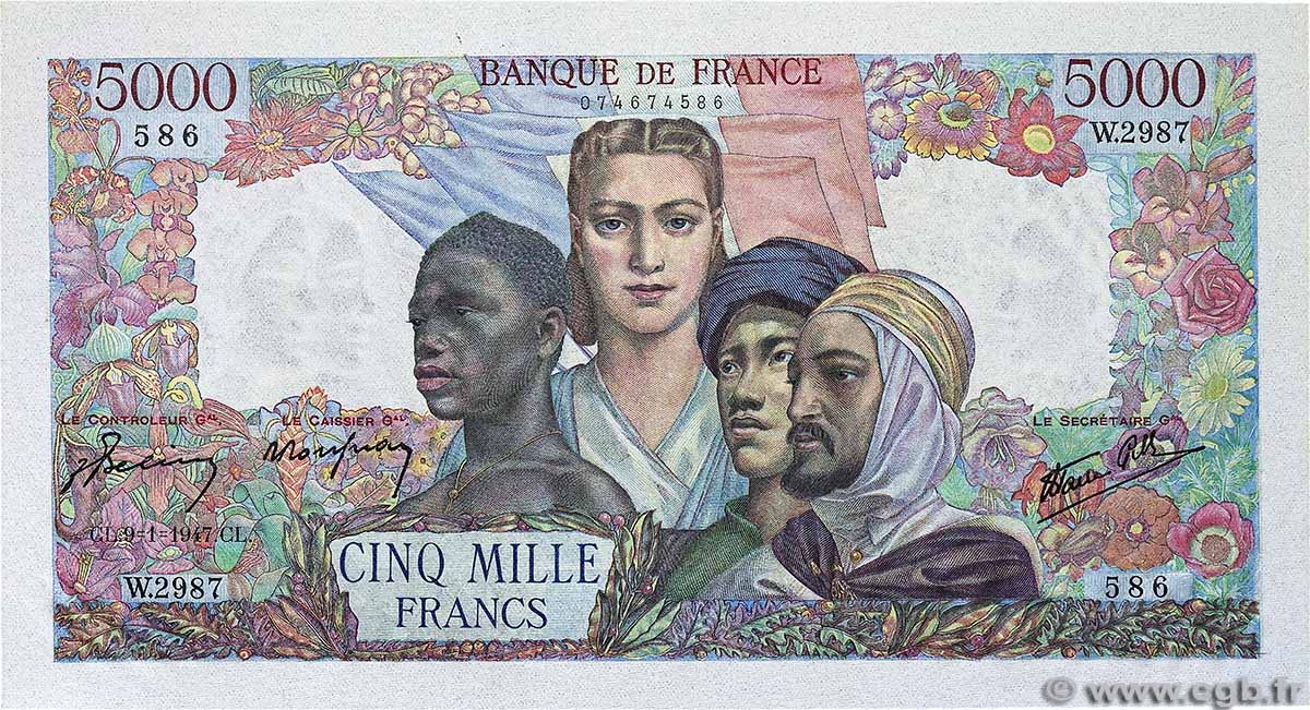 5000 Francs EMPIRE FRANÇAIS FRANCE 1947 F.47.58 SPL