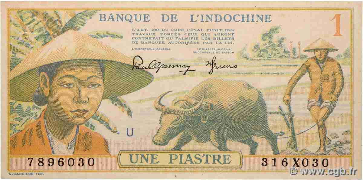 1 Piastre FRANZÖSISCHE-INDOCHINA 1942 P.074 fST+