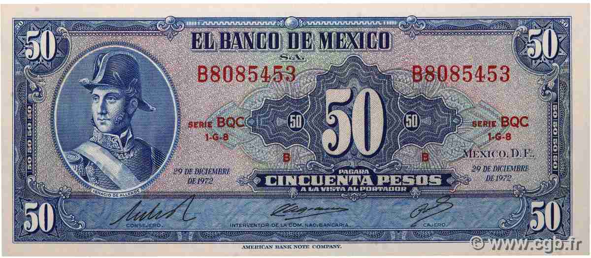 50 Pesos MEXICO 1972 P.049u UNC