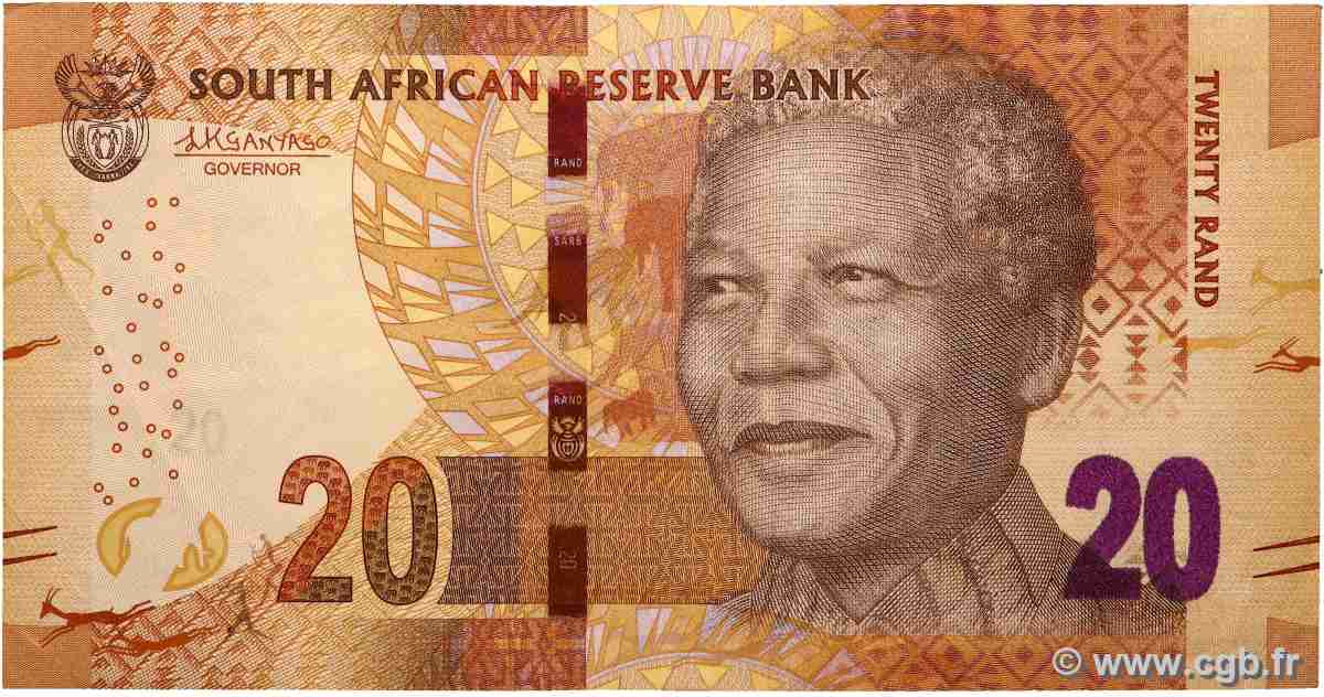 20 Rand SOUTH AFRICA 2013 P.139b VF