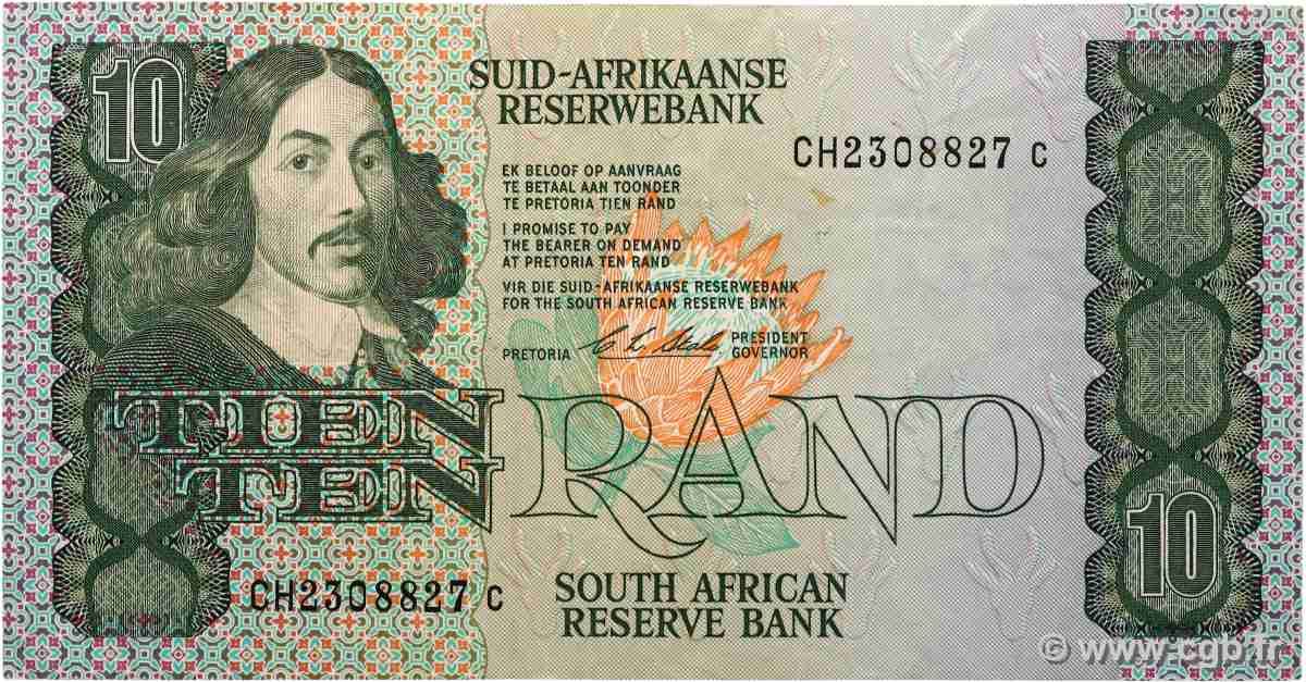 10 Rand SOUTH AFRICA 1990 P.120e VF-