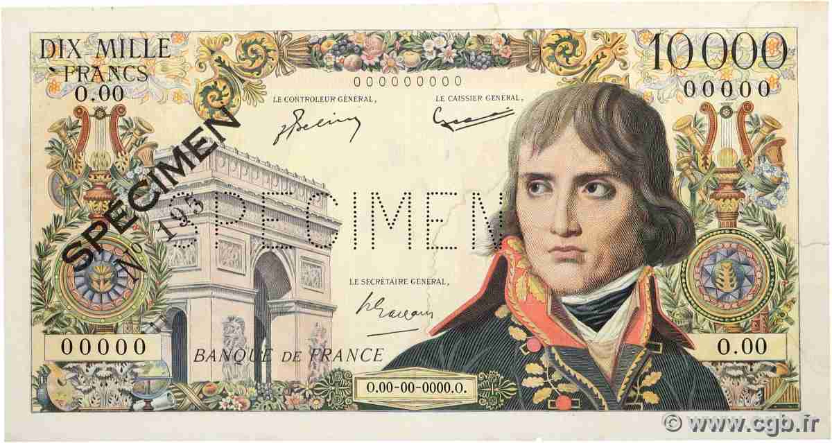 10000 Francs BONAPARTE Spécimen FRANCE 1955 F.51.01Spn XF