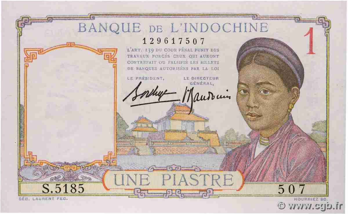1 Piastre FRENCH INDOCHINA 1936 P.054b UNC