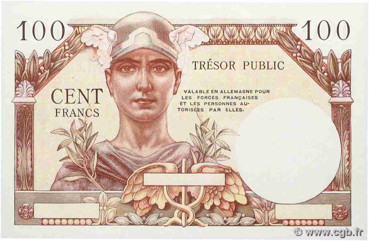 100 Francs TRÉSOR PUBLIC Épreuve FRANCE 1955 VF.34.00Ec UNC