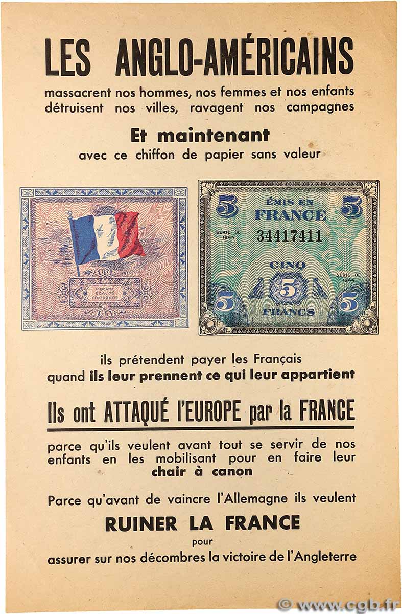 5 Francs Publicitaire FRANCE regionalism and miscellaneous 1944 Kleib.51 XF