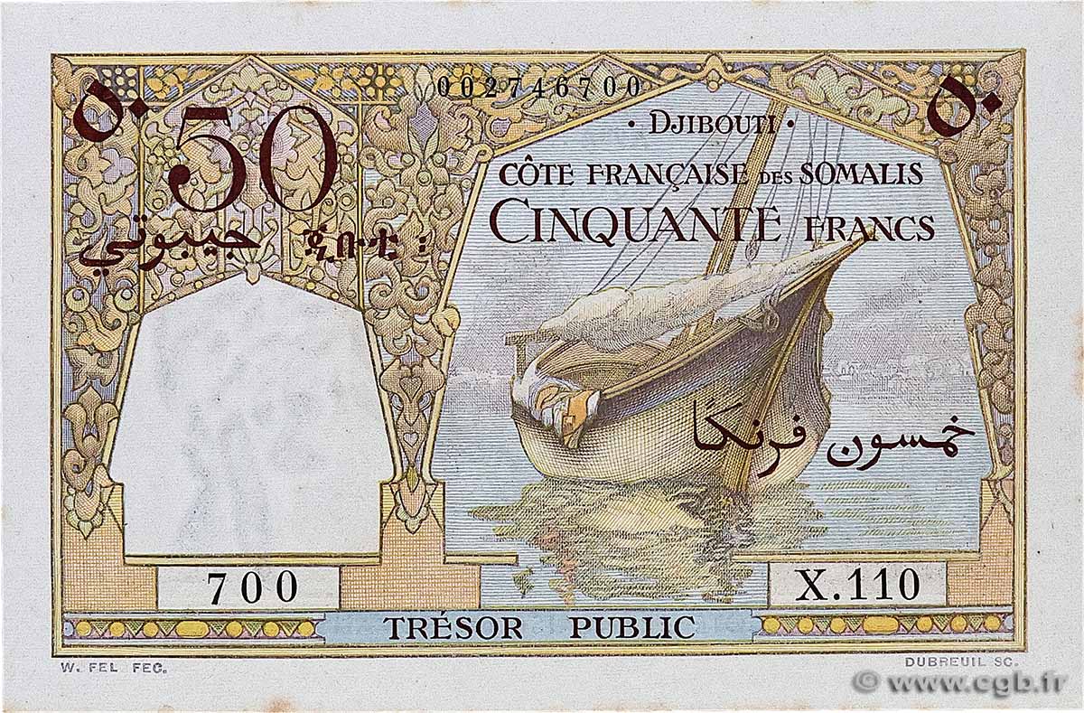 50 Francs DJIBOUTI 1952 P.25 pr.NEUF