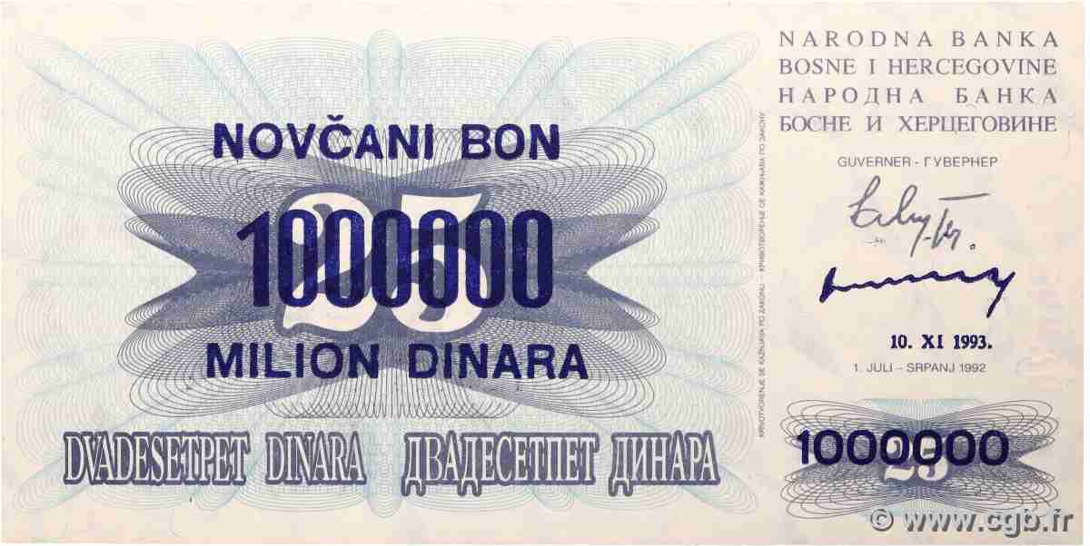 1000000 Dinara BOSNIA HERZEGOVINA 1993 P.035b UNC