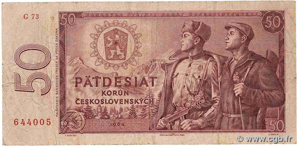 50 Korun TCHÉCOSLOVAQUIE 1964 P.090b B+