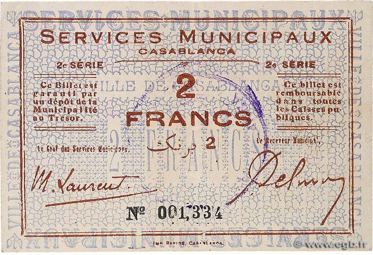 2 Francs MOROCCO Casablanca 1919 K.568 XF-