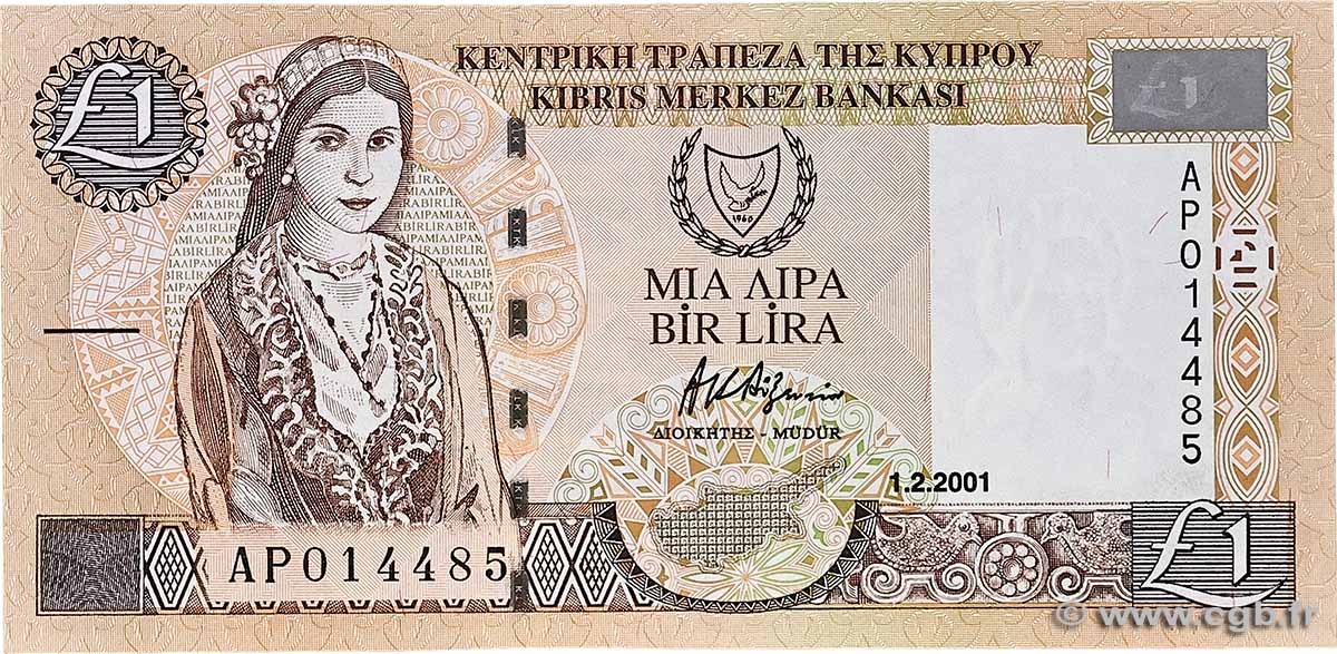 1 Pound CHYPRE 2001 P.60c pr.NEUF