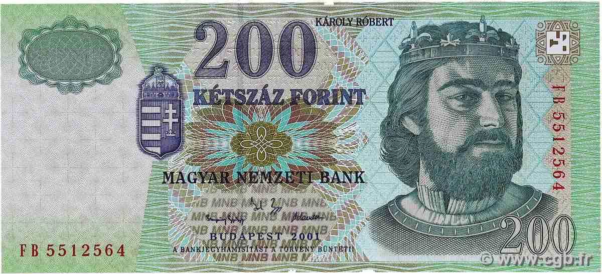 200 Forint HONGRIE 2001 P.187a pr.NEUF