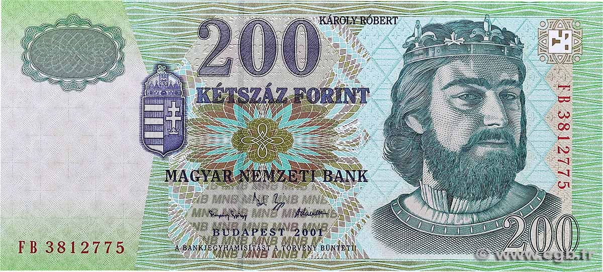 200 Forint HONGRIE 2001 P.187a NEUF