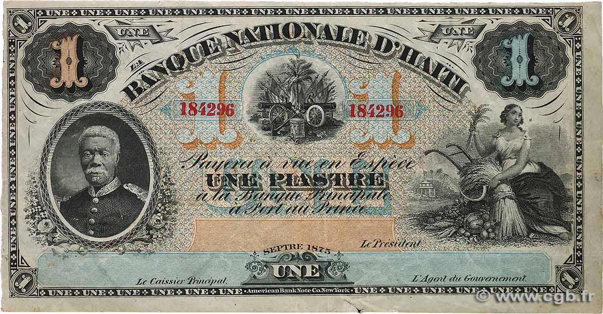 1 Piastre HAÏTI 1875 P.070 pr.TTB