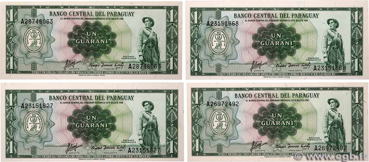 1 Guarani Lot PARAGUAY 1963 P.193b pr.NEUF