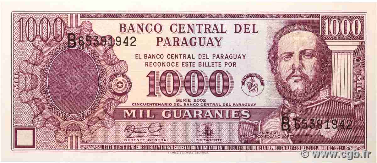 1000 Guaranies PARAGUAY 2002 P.221 NEUF