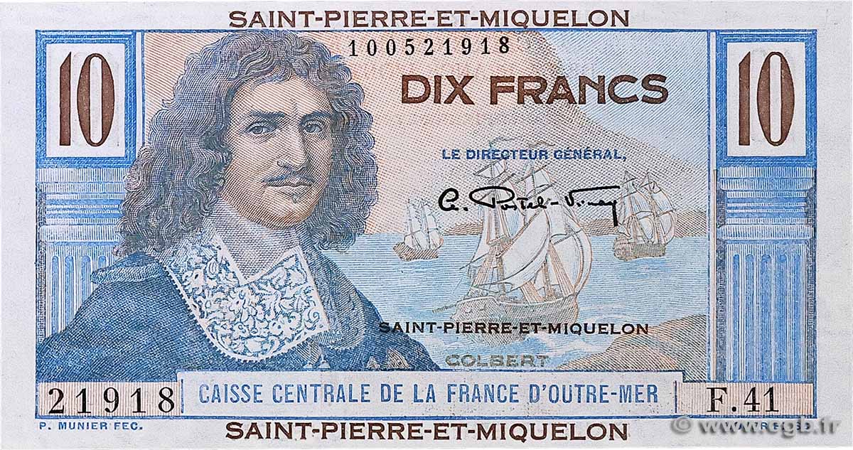 10 Francs Colbert SAN PEDRO Y MIGUELóN 1946 P.23 SC+