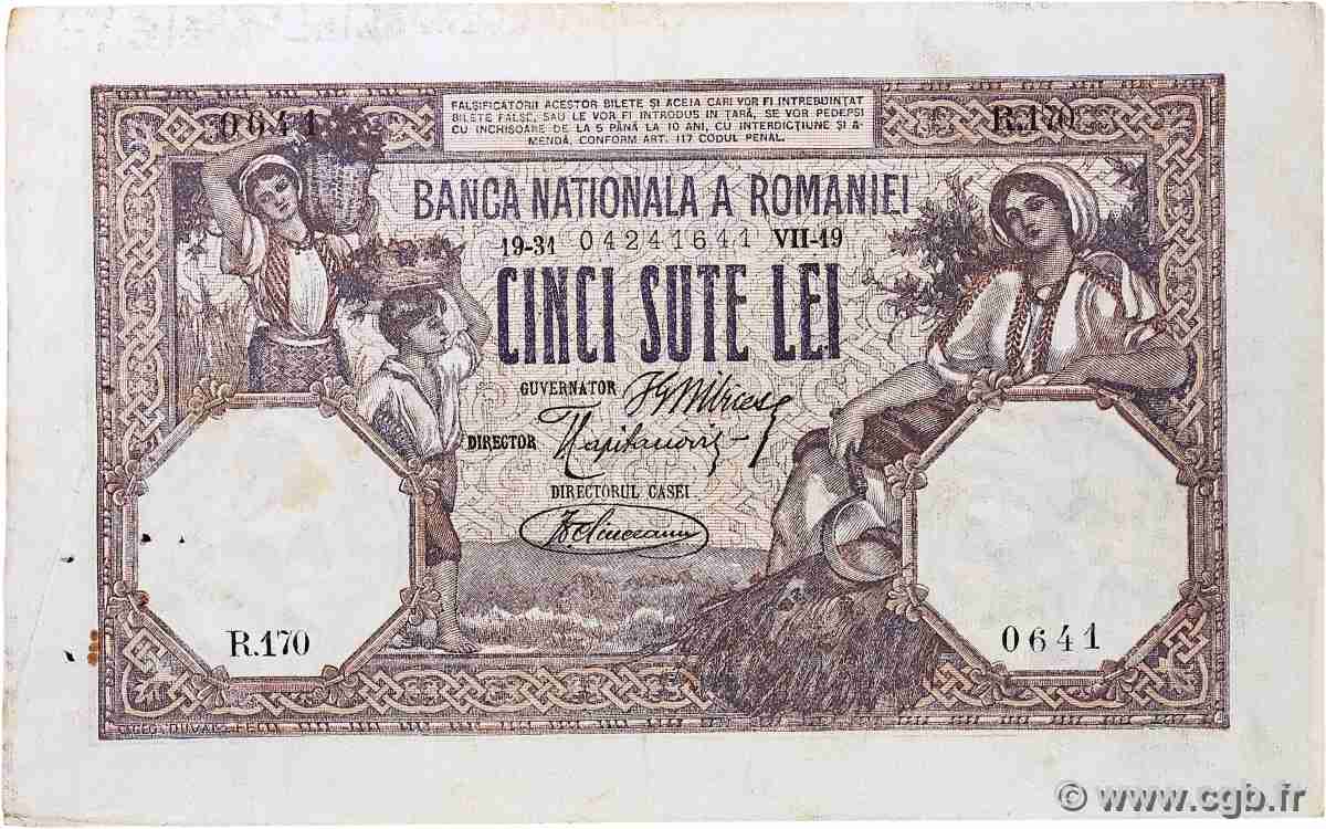 500 Lei ROUMANIE 1919 P.022c TTB