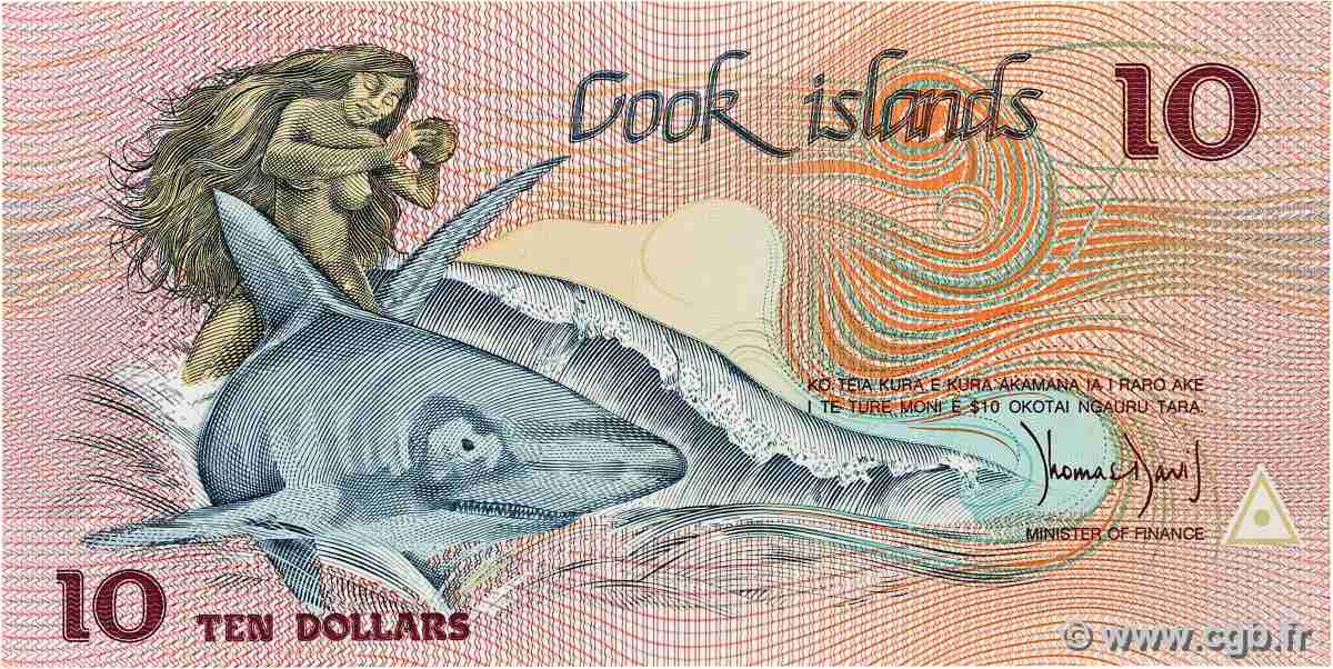 10 Dollars Petit numéro COOK INSELN 1987 P.04a fST+
