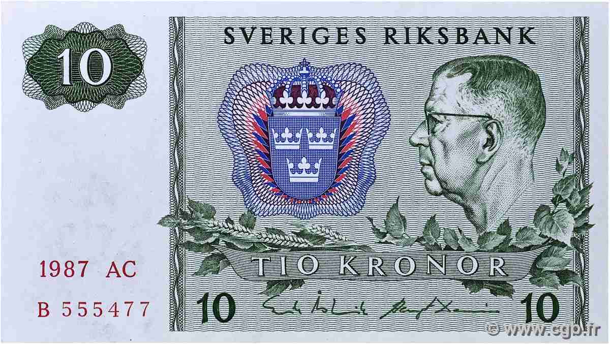 10 Kronor SUÈDE 1987 P.52e SPL