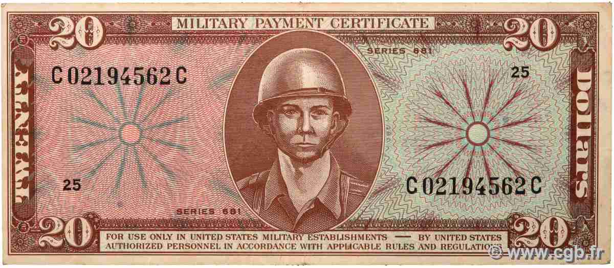 20 Dollars ÉTATS-UNIS D AMÉRIQUE 1969 P.M082a TB+