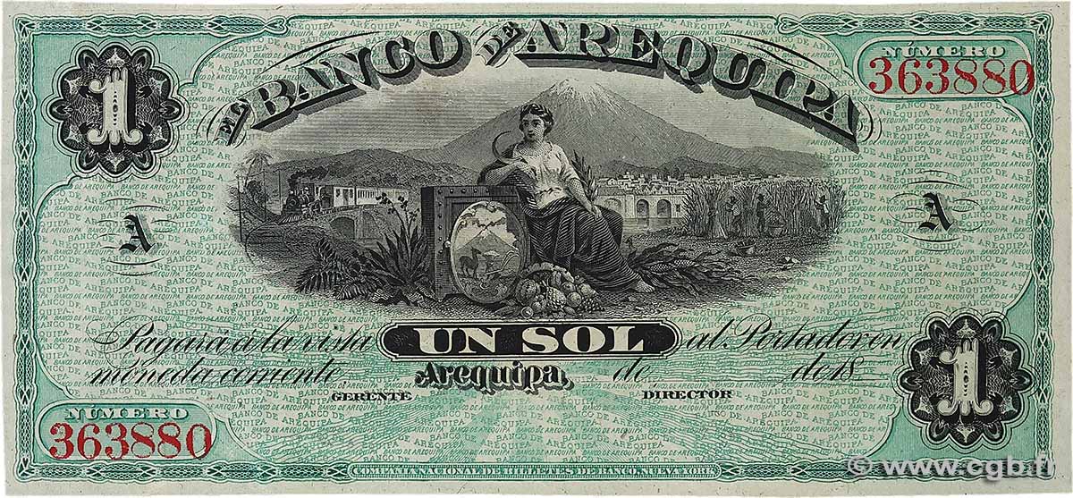 1 Sol PERU 1870 PS.117 XF