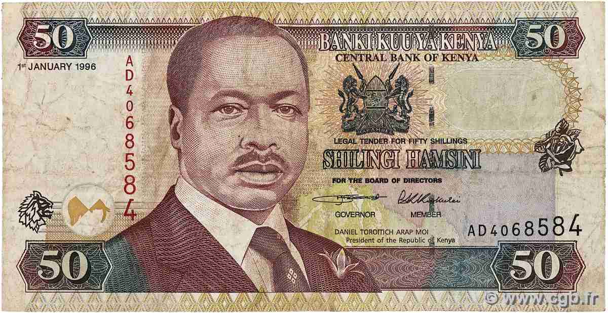 50 Shillings KENYA 1996 P.36a MB