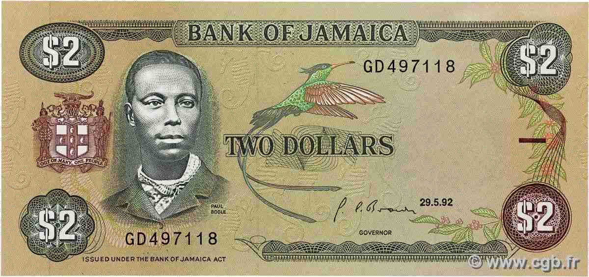 2 Dollars JAMAÏQUE 1992 P.69d pr.NEUF