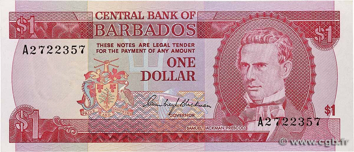 1 Dollar BARBADE 1973 P.29a pr.NEUF