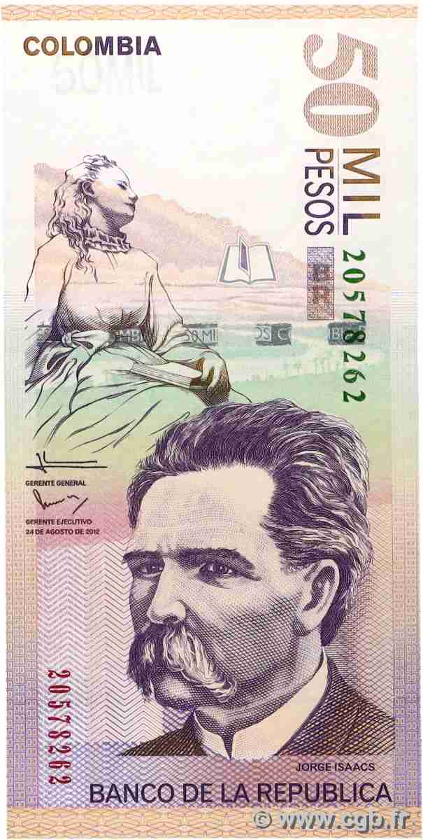 50000 Pesos COLOMBIA 2012 P.455 UNC