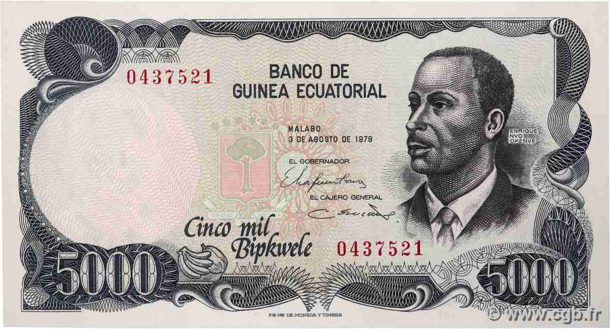 5000 Bipkwele GUINÉE ÉQUATORIALE 1979 P.17 NEUF