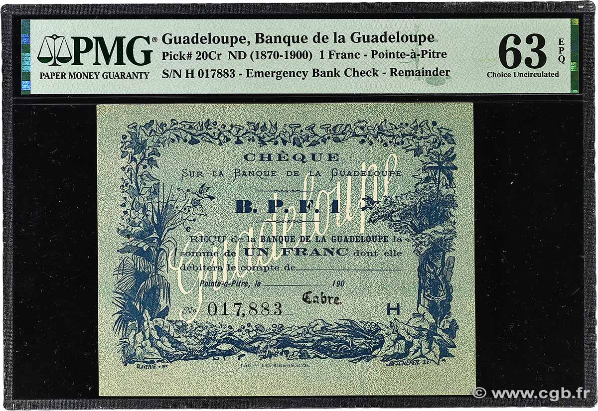 1 Franc GUADELOUPE 1890 P.20C pr.NEUF