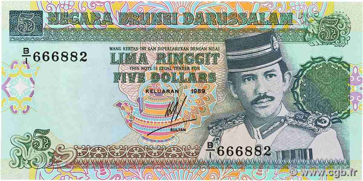 5 Ringgit BRUNEI 1989 P.14 UNC
