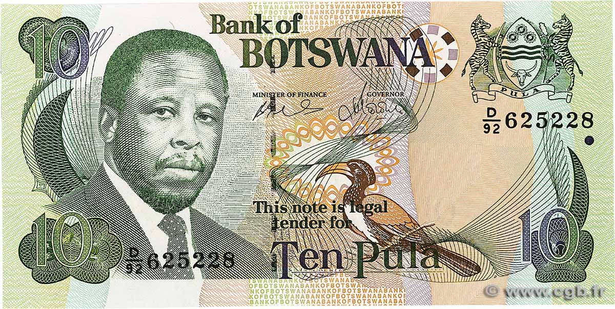 10 Pula BOTSWANA 2002 P.24a ST
