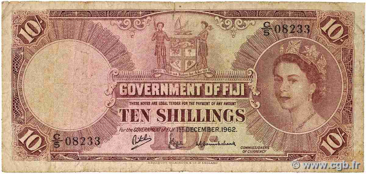 10 Shillings FIDJI 1962 P.052c B