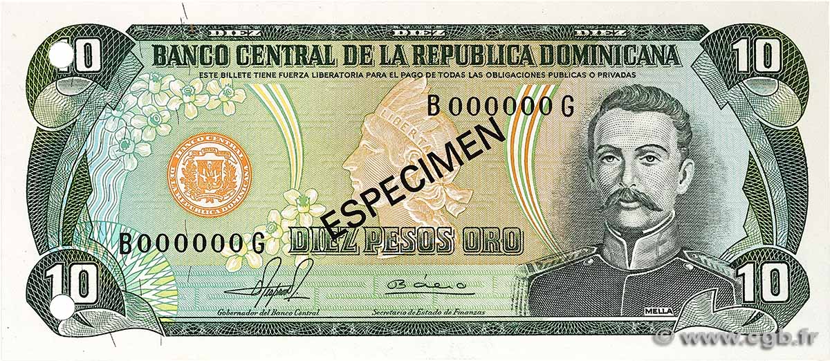 10 Pesos Oro Spécimen DOMINICAN REPUBLIC 1981 P.119s1 UNC