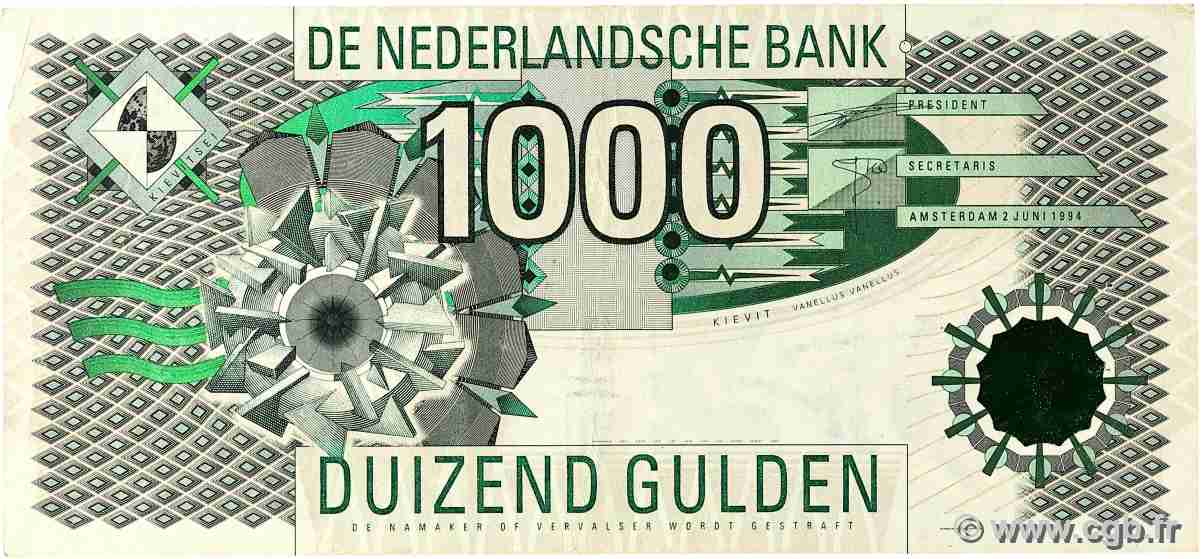 1000 Gulden NETHERLANDS 1994 P.102 F+